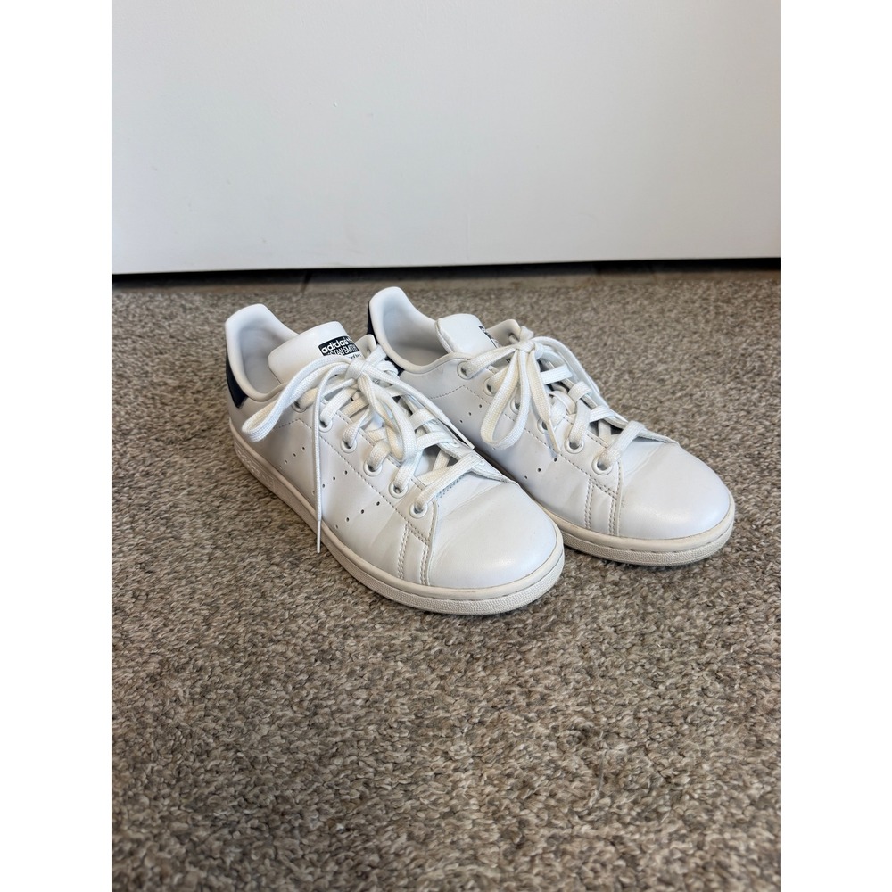 Adidas Stan Smith White Navy Primegreen Sneakers Womens Size 6